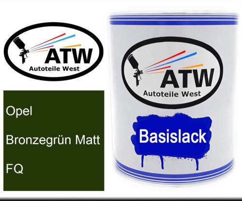 Opel, Bronzegrün Matt, FQ: 1L Lackdose, von ATW Autoteile West.